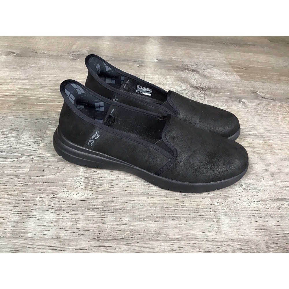 Skechers Slip-Ins On-The-Go Flex Verona Womens Size 8 Black Hands Free #138187